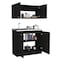 Tuhome Zurich Cabinet Set, Two Shelves, Black SLW6761 - alternate 2